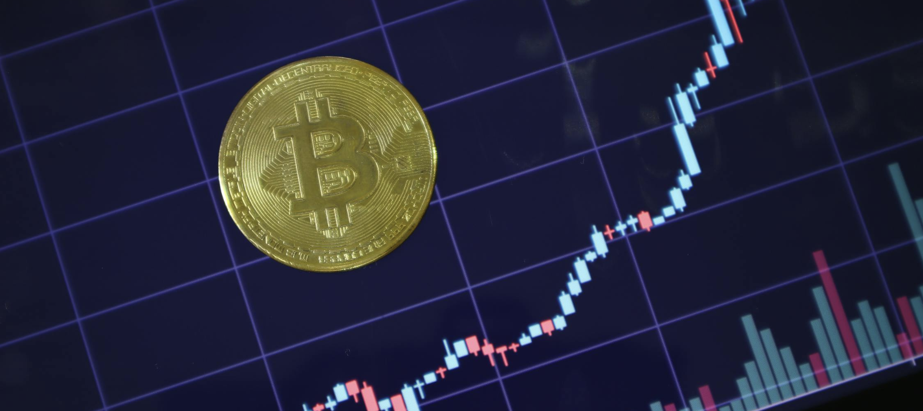 Bitcoin and candle stick chart